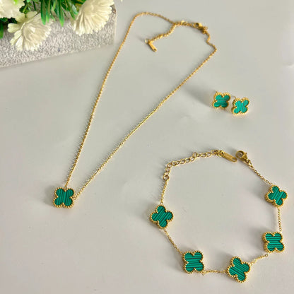 Van Cleef & Arpels-طقم مجوهرات البرسيم الرباعي للحظ